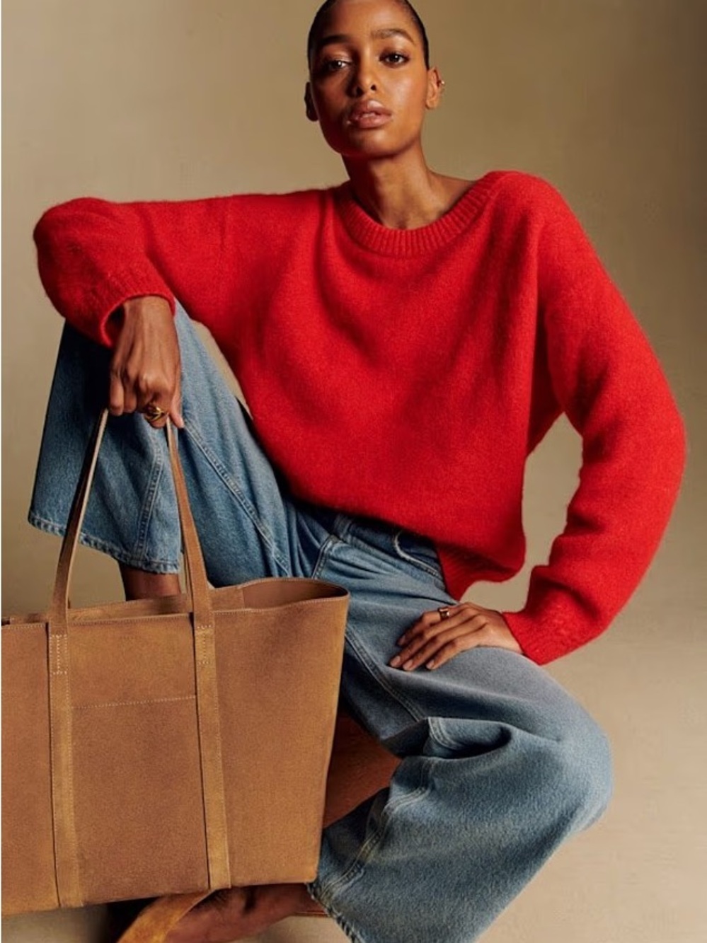 EUC Sézane Amiel Jumper in Red Size S